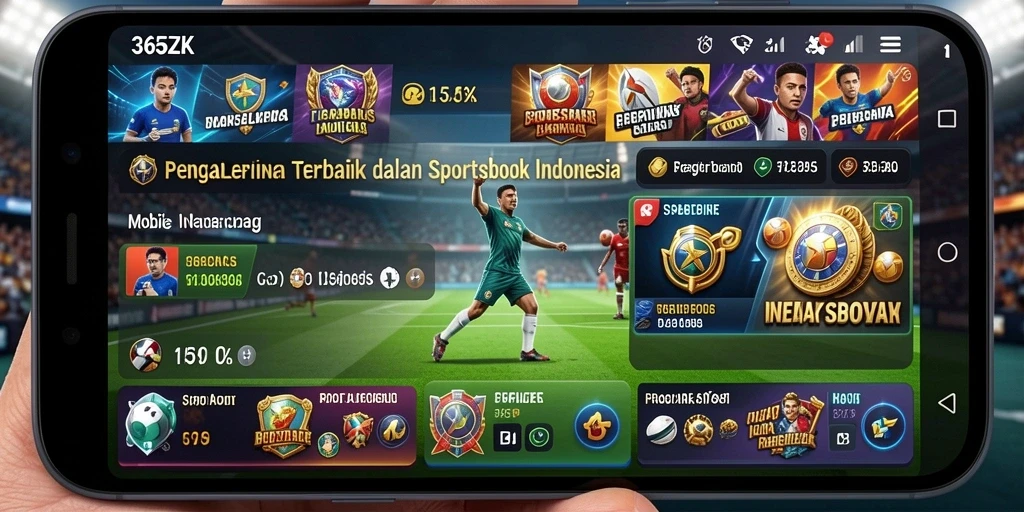 Screenshot utama 365ZK menunjukkan fitur taruhan olahraga yang menarik.