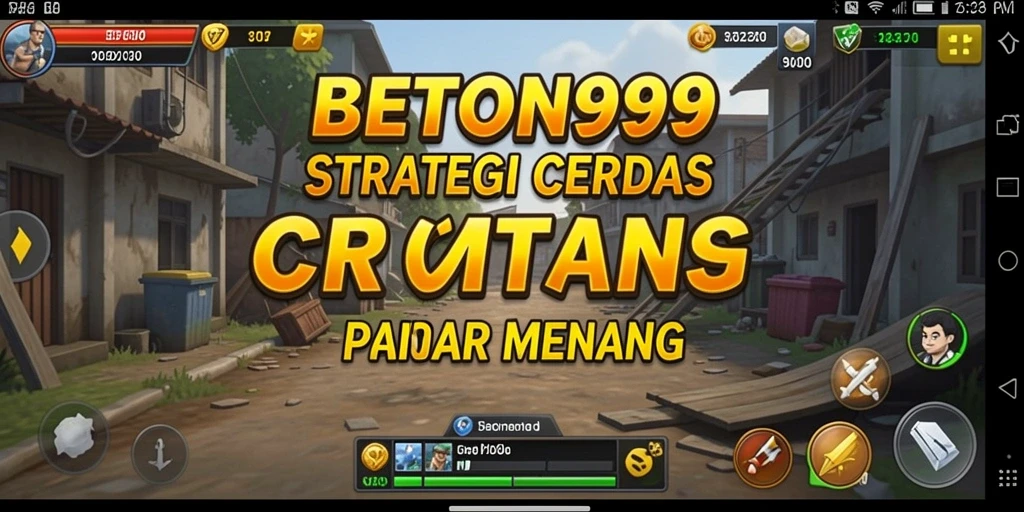 Tangkapan layar menunjukkan aksi mendebarkan dalam permainan strategi BETON999.