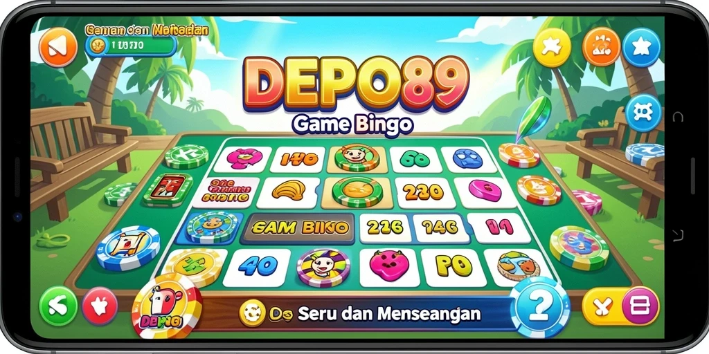 Screenshot gameplay DEPO89 yang menampilkan warna-warni Bingo.