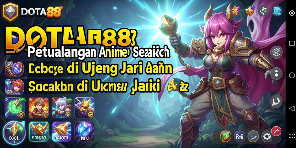 Screenshot utama DOTA88 menampilkan aksi karakter anime di pertempuran.