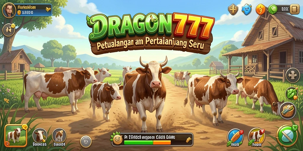 Tampilan gameplay <strong>DRAGON777</strong> yang seru dan interaktif di dunia pertanian.