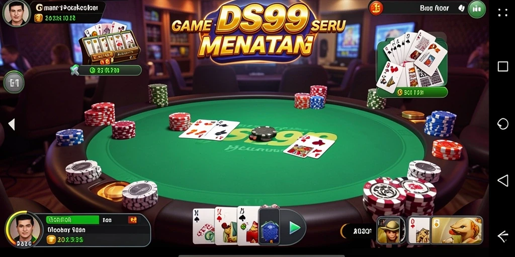 Tampilan gameplay DS99 yang menarik dan penuh aksi poker.