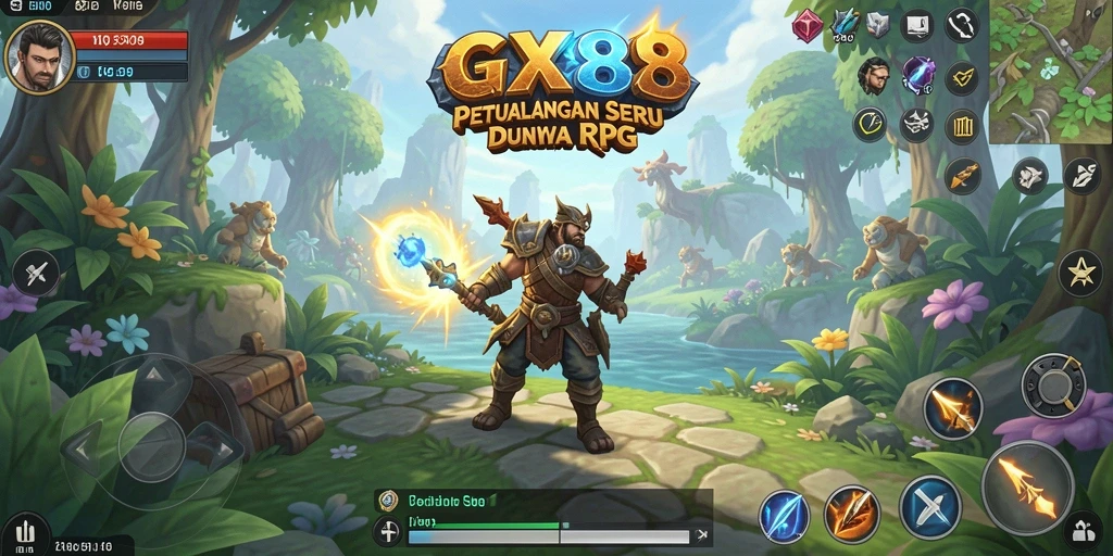 Tampak gameplay GX88 yang intens dan strategis dalam pertempuran RPG.