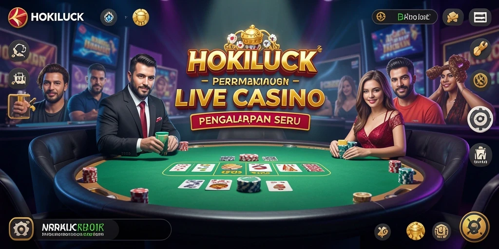 Tampilan gameplay seru di HOKILUCK dengan dealer langsung.