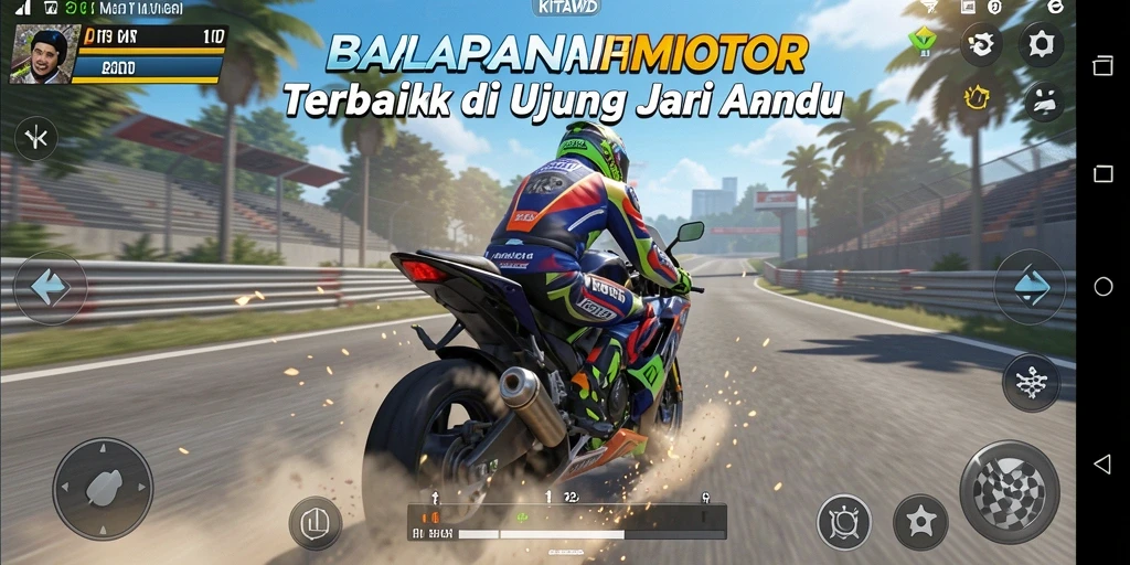 Gameplay seru dengan motor balap yang cepat dan grafik menawan.