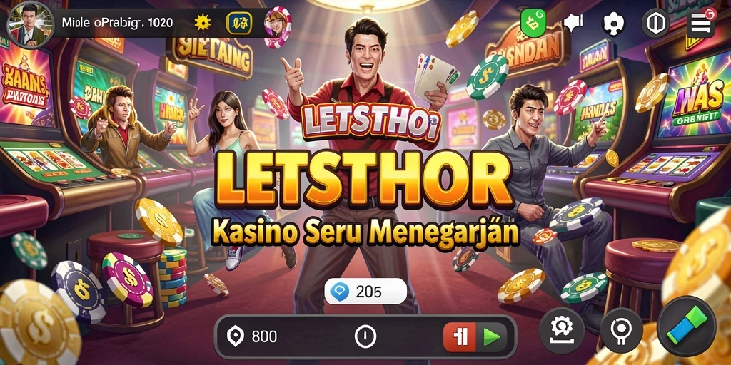 Tampilan menarik dari gameplay LETSTHOR di dunia Kasino.
