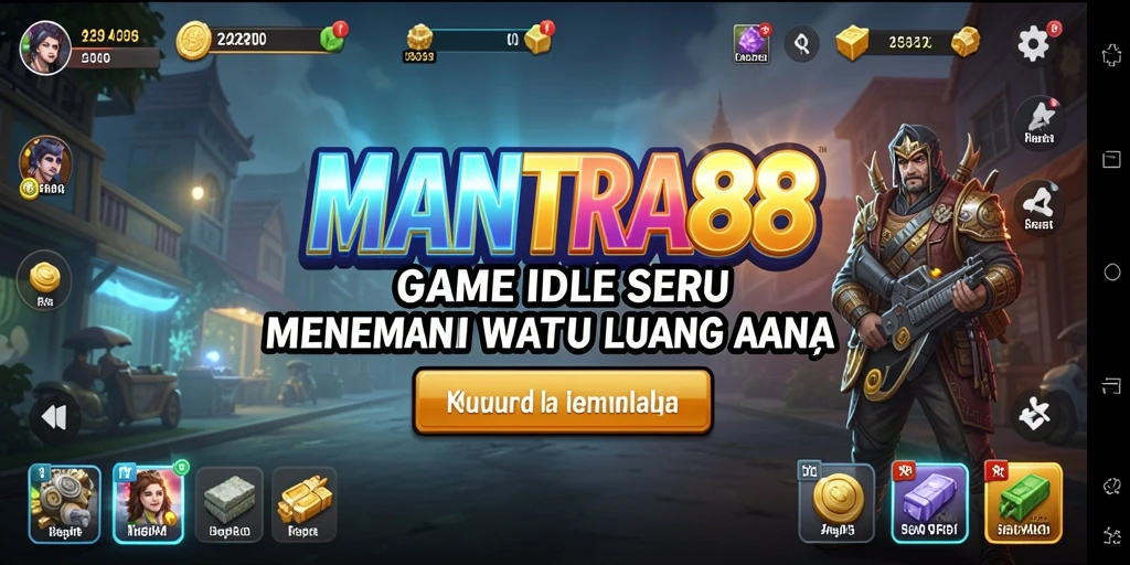 Tampilan menawan dari gameplay Idle MANTRA88 yang mendebarkan.