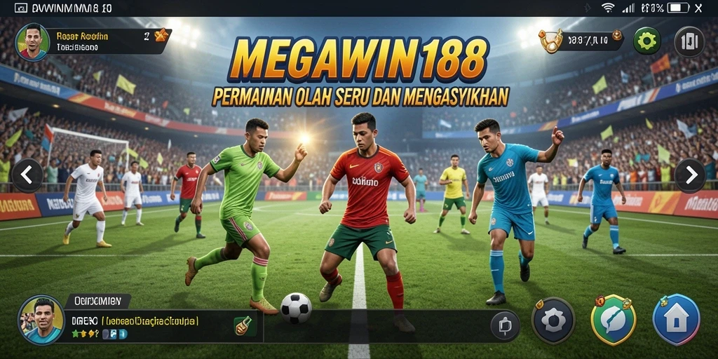 Tampilan gameplay MEGAWIN188 dengan aksi olahraga yang mendebarkan.