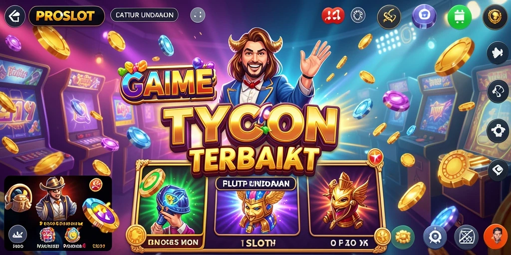 Tampilan gameplay PROSLOT yang menampilkan kasino yang berkembang pesat.