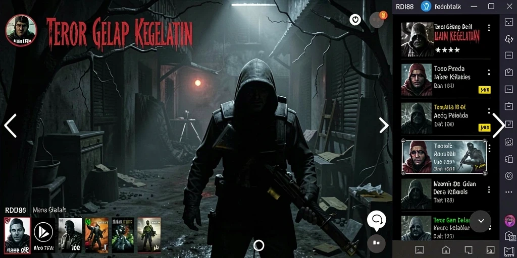 Tampilan menyeramkan dari gameplay RDI88 yang menegangkan.