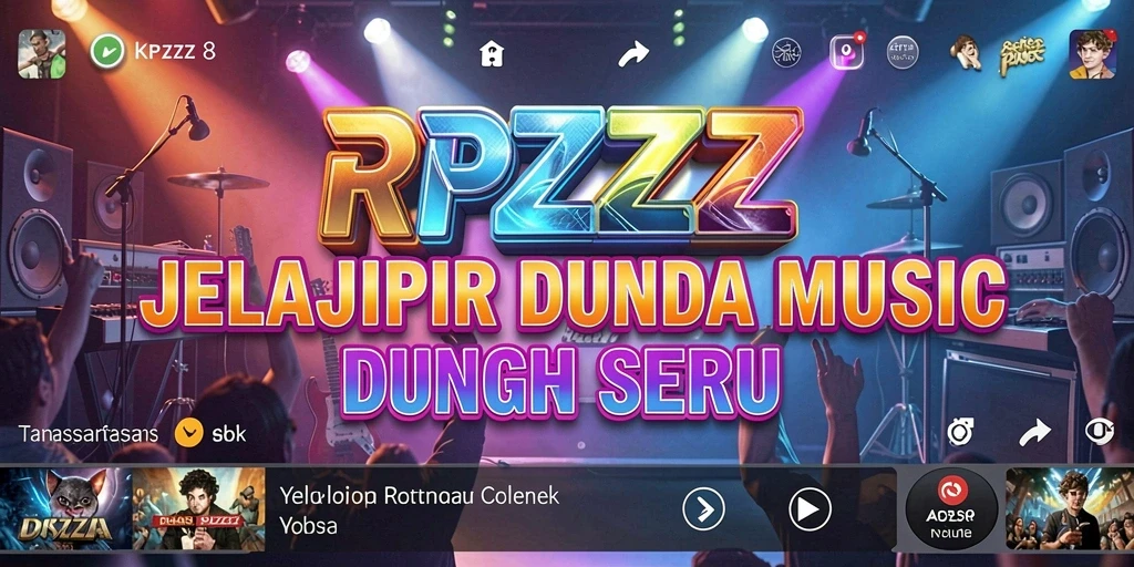 Screenshot utama RPZZZ menampilkan gameplay seru dengan berbagai pilihan lagu.