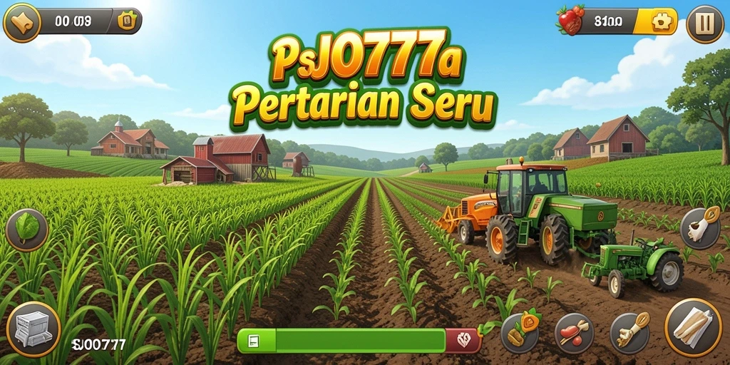 Screenshot gameplay SJO777 yang menunjukkan aktivitas bertani yang seru.