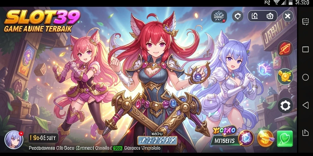 Tampilan menarik dari SLOT39 dengan animasi karakter Anime.