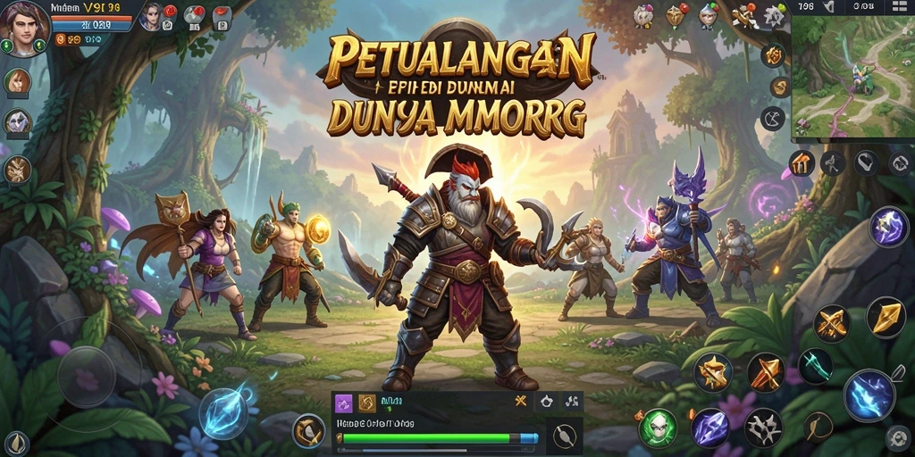 Tampilan menakjubkan dari gameplay V98 dalam dunia MMORPG.