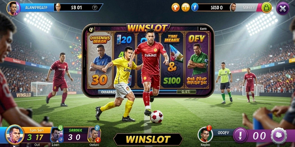 Tampilan menarik dari gameplay WINSLOT yang menggabungkan slot dan olahraga.